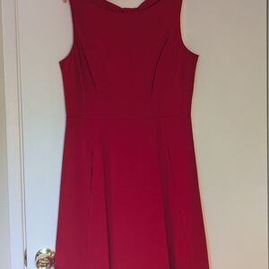 Kate Spade Red Sleeveless Cowl Neck A-Line Mini Dress